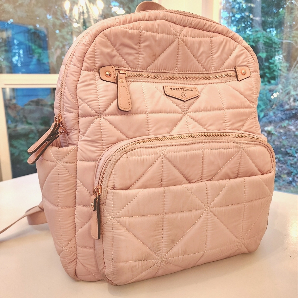 TWELVElittle Copmanion Diaper Bag Backpack in Blush and Rose Gold 2.0